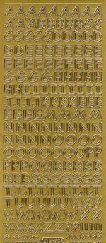 1284 - Bogstaver - stickers - guld